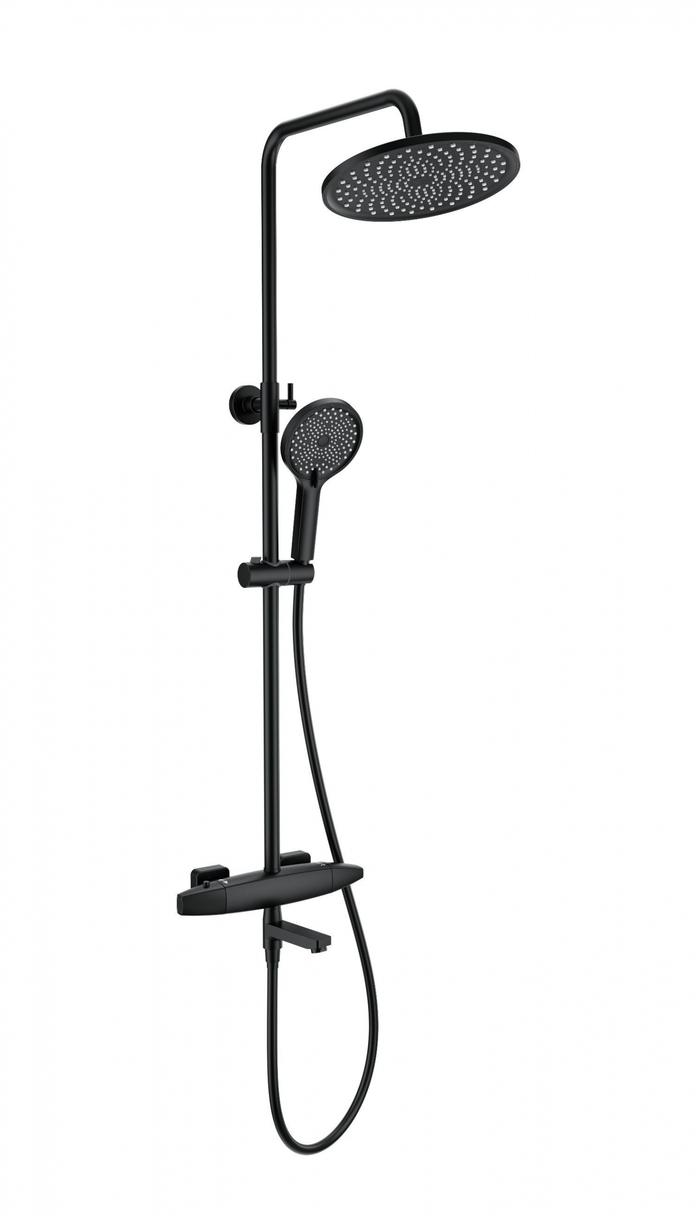 Душевая система с термостатом WONZON & WOGHAND NEO, Черный матовый WW-B3035-A2-MB