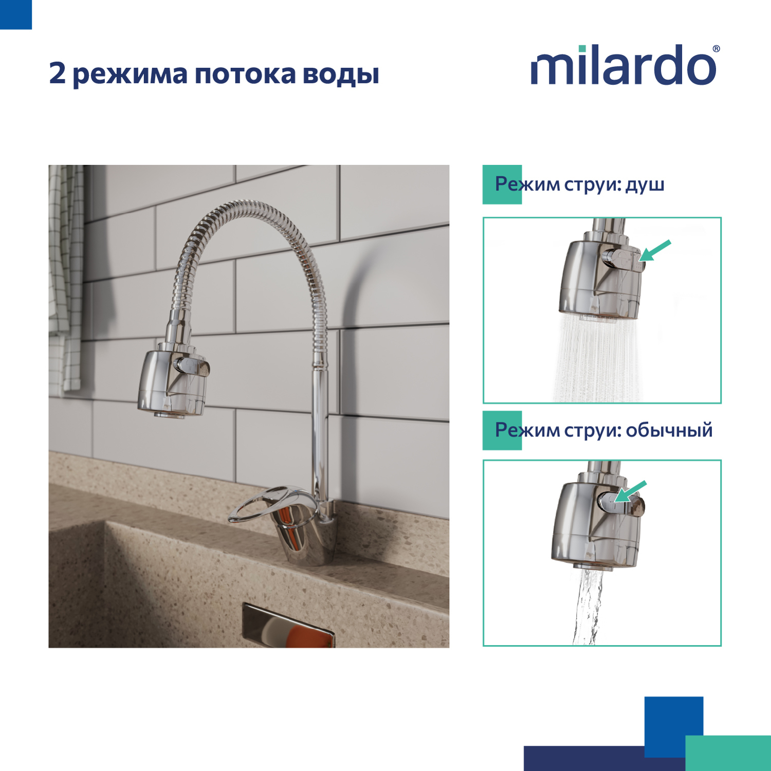 Смеситель для кухни Milardo M05SB2FM05