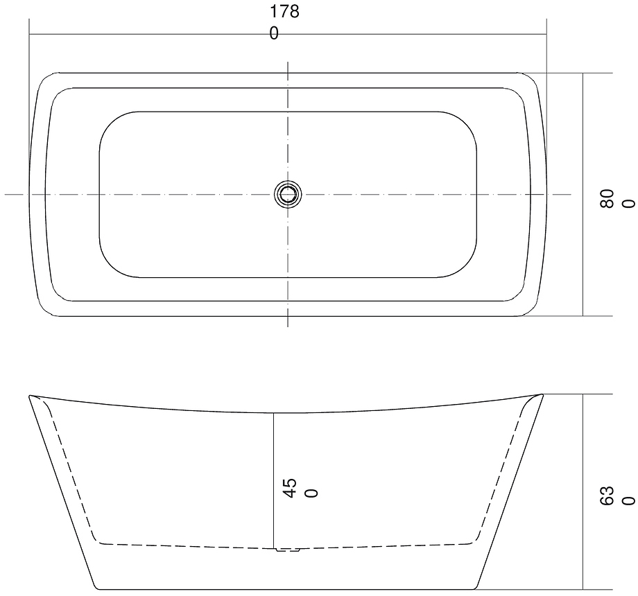 Акриловая ванна Aquatek Верса AQ-4880 170х80 см