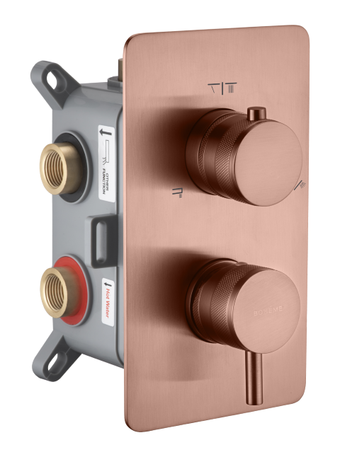 Смеситель встроенный однорычажный 3-х проходной Boheme CELL COPPER BRUSHED 135-3-CB