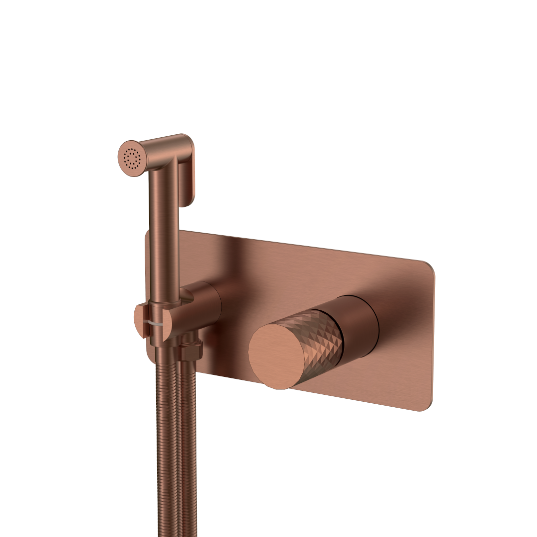 Смеситель гигиенический Boheme STICK BRUSHED BRONZE ручка DIAMOND 127-BRB
