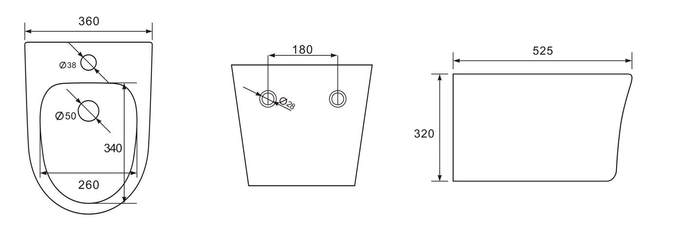 Подвесное биде Aquatek Ника AQ1009-00