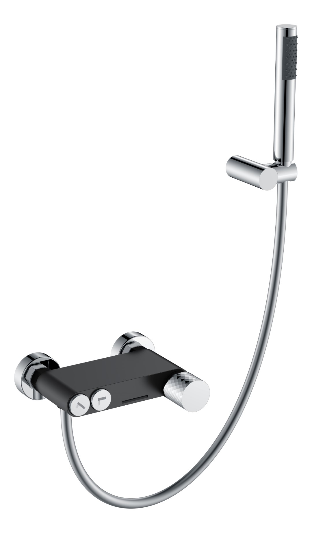 Смеситель Boheme STICK для ванны BLACK DIAMOND CHROME 123-BCR
