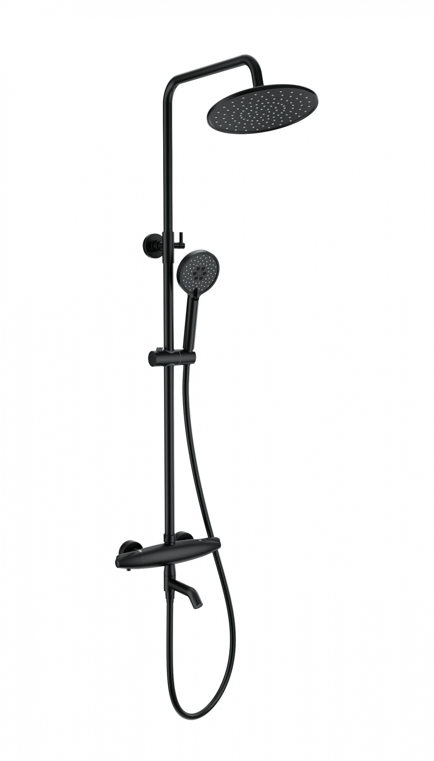 Душевая система с термостатом WONZON & WOGHAND CAPSULE, Черный матовый WW-B3031-A3-MB
