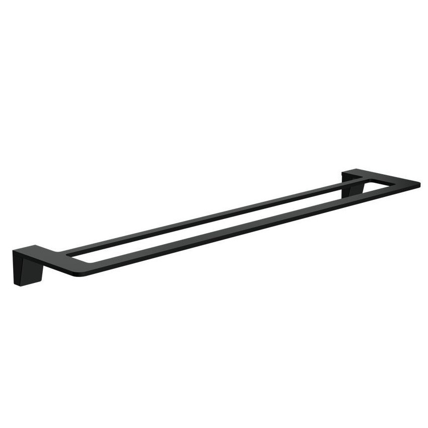 Полотенцедержатель двойной WONZON & WOGHAND, Черный матовый WW-V2102-MB
