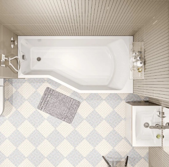 Ванна акриловая 1MarKa Convey 170x75 см R Премиум