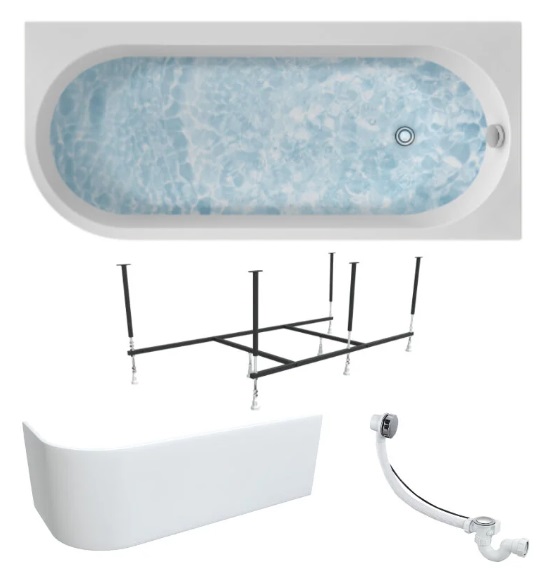 Ванна акриловая 1MarKa Alisa 170x75 см R Премиум