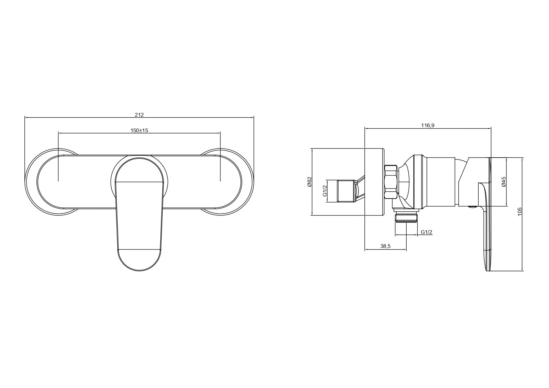 Смеситель Aquatek Ника AQ1860BGM для душа