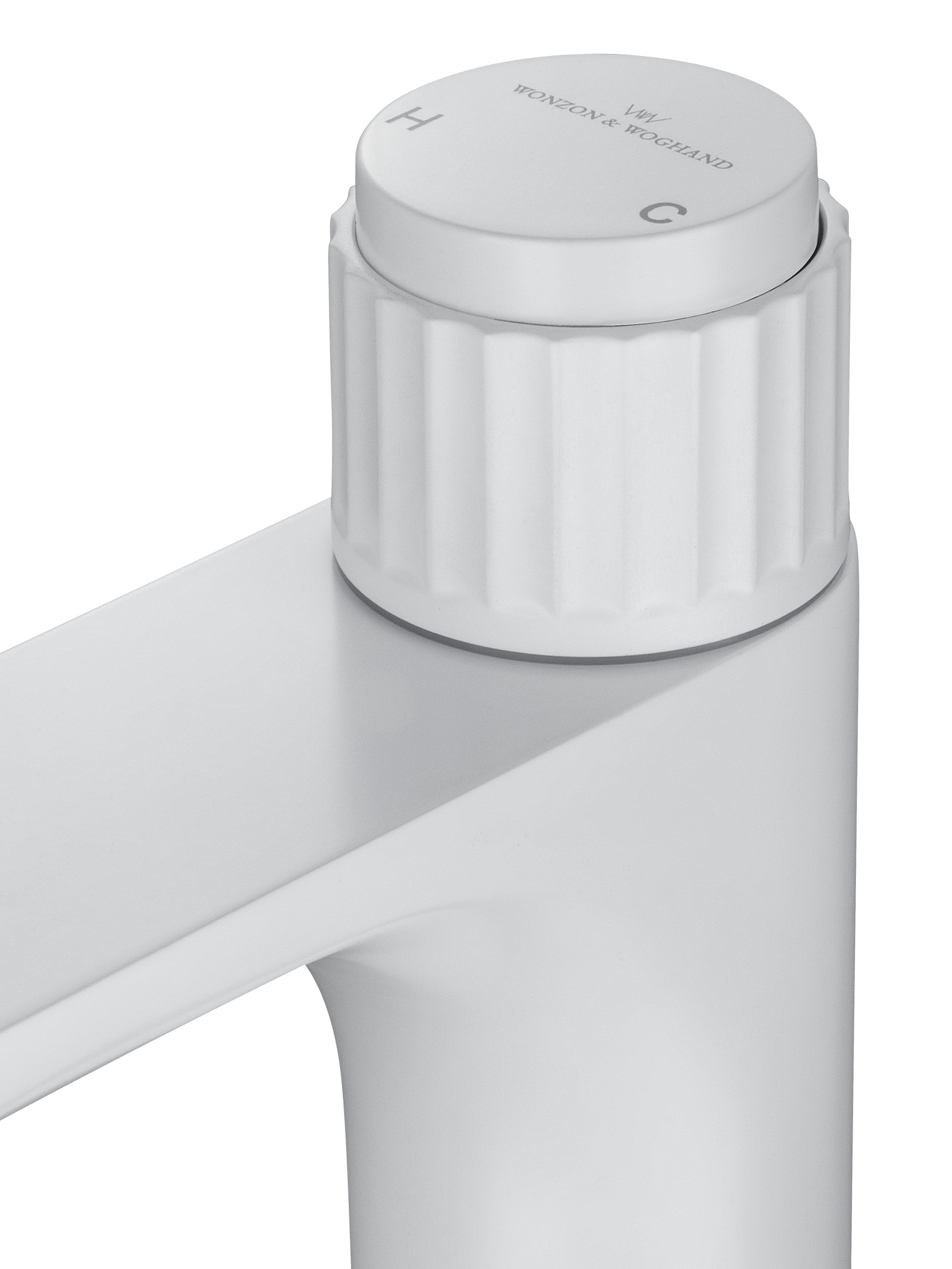 Смеситель для раковины WONZON & WOGHAND CLICK, Белый матовый WW-A40412-MW