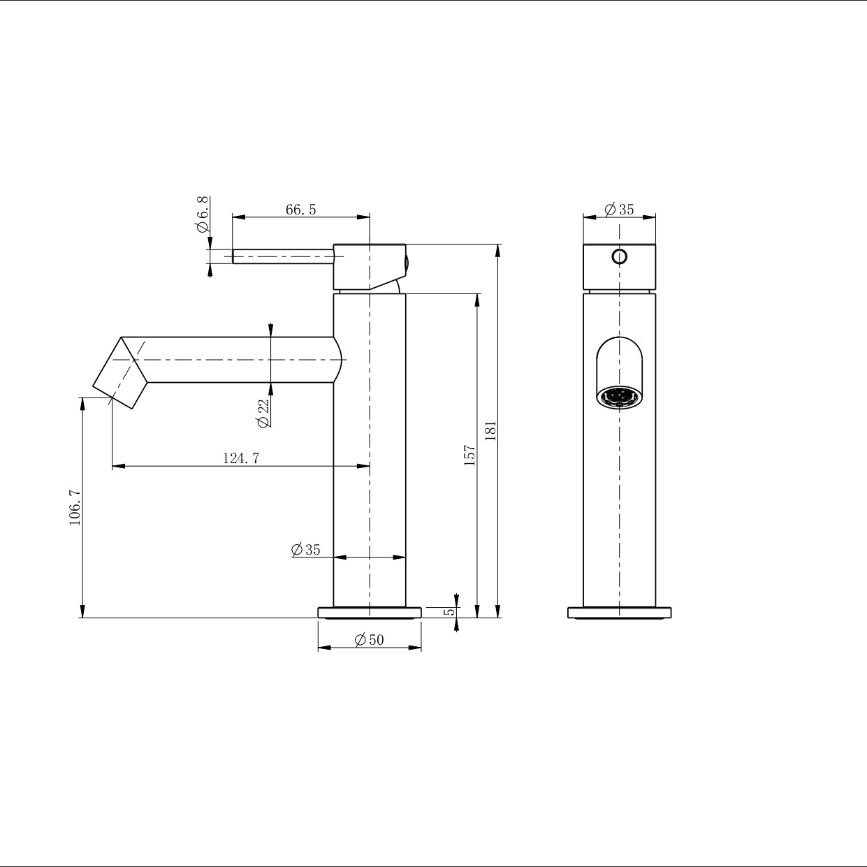 Смеситель для раковины WONZON & WOGHAND, Белый матовый WW-H1063-MW