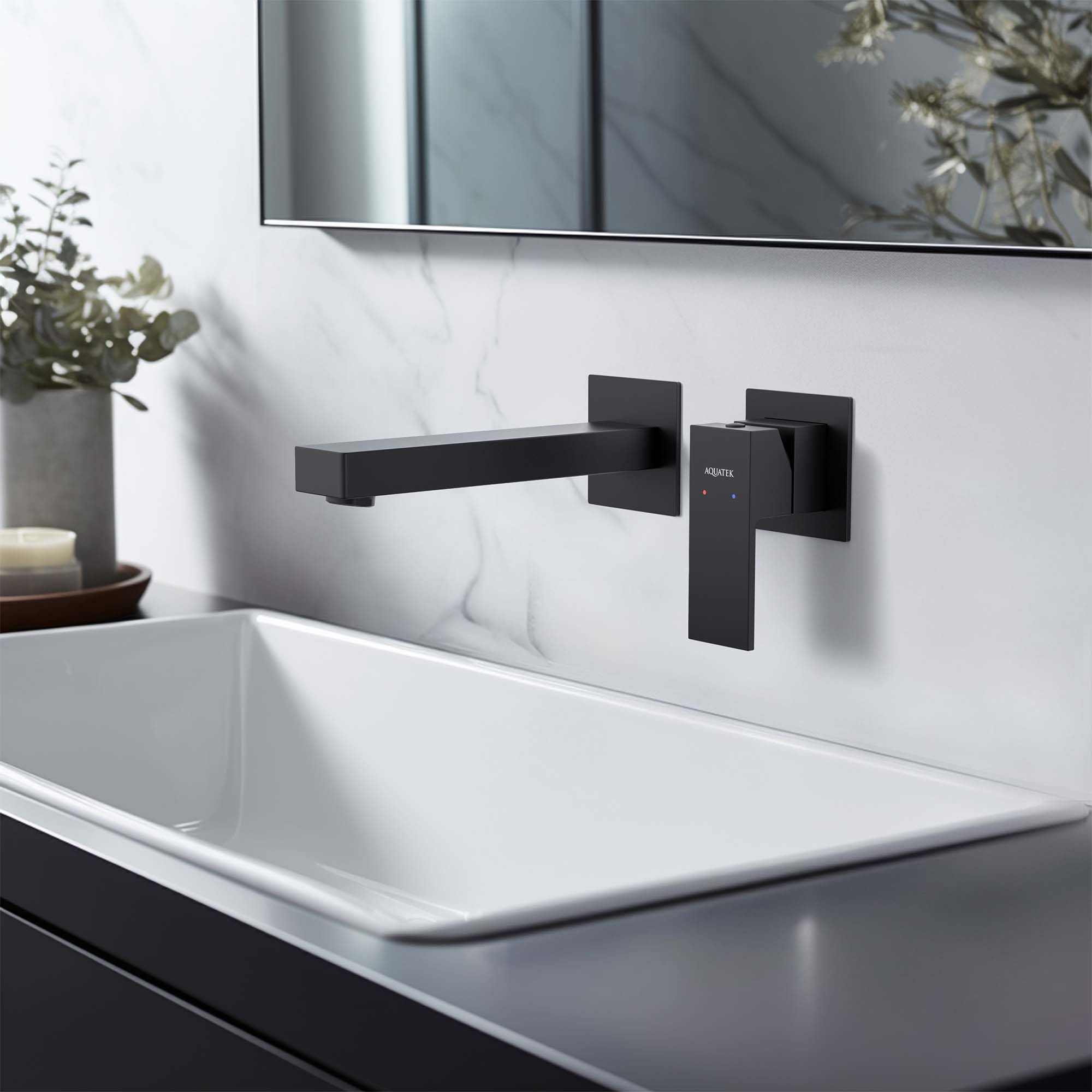 Смеситель Aquatek Либра AQ1613MB для раковины настенный