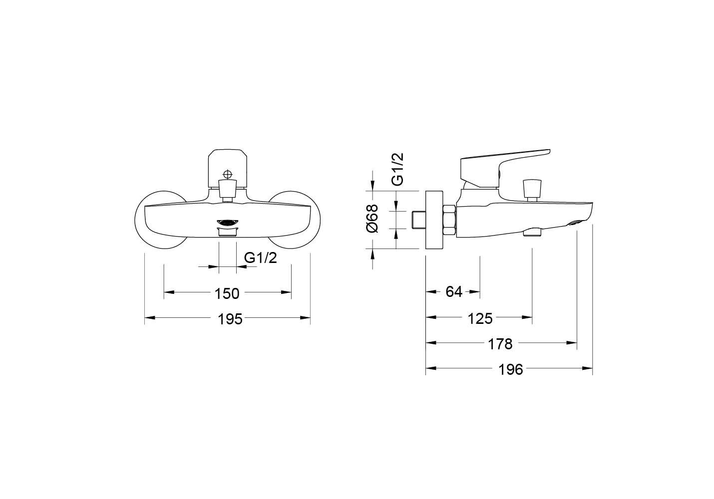 Смеситель Aquatek Бетта AQ1140MB для ванны