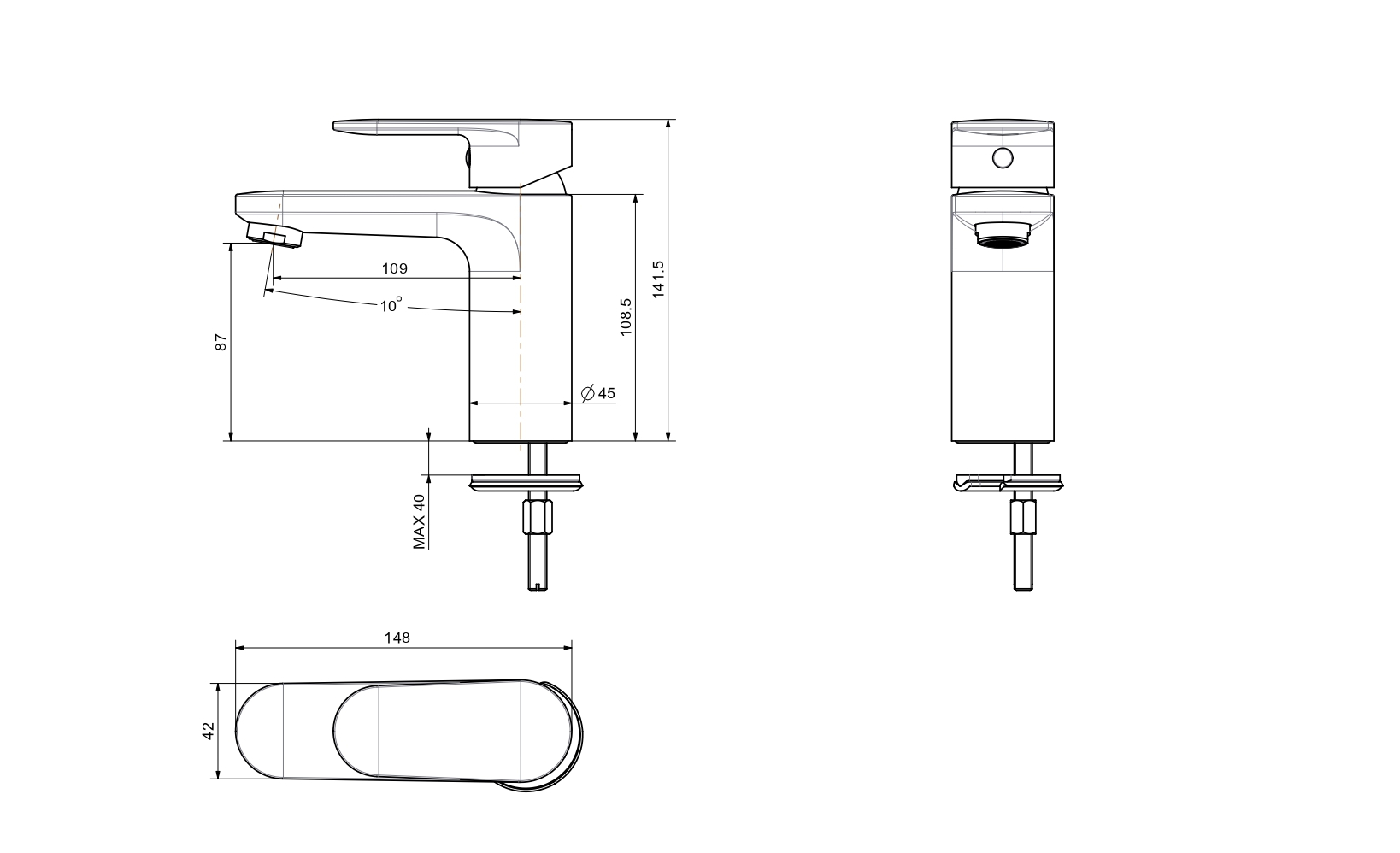 Смеситель Aquatek Ника AQ1810BG для раковины