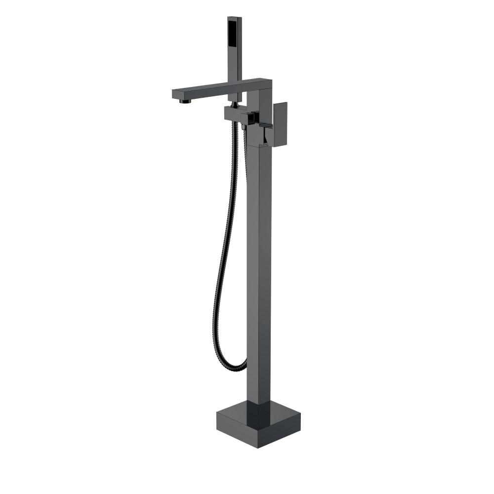 Смеситель напольный, Boheme QUBIC Shine Gun Metal 479-SGM
