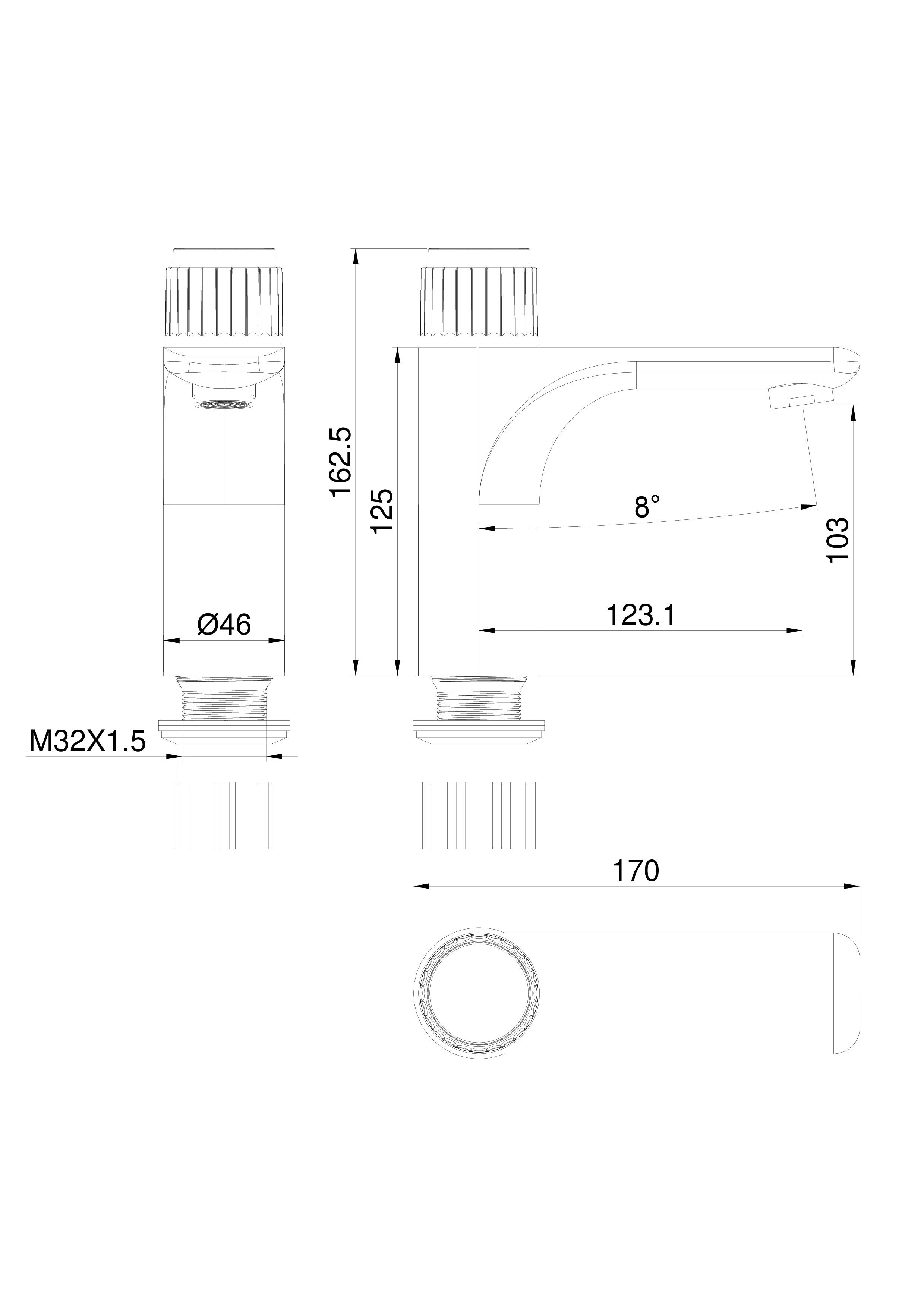 Смеситель для раковины WONZON & WOGHAND CLICK, Черный матовый WW-A40412-MB