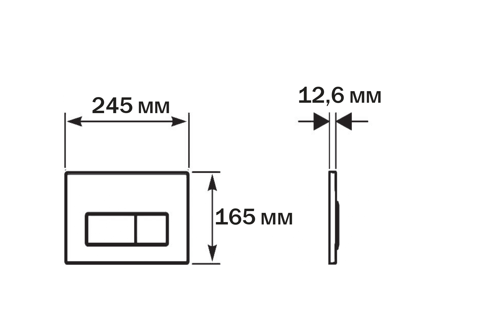 Кнопка смыва Aquatek Pneumo S PNS-0000010 черный матовый