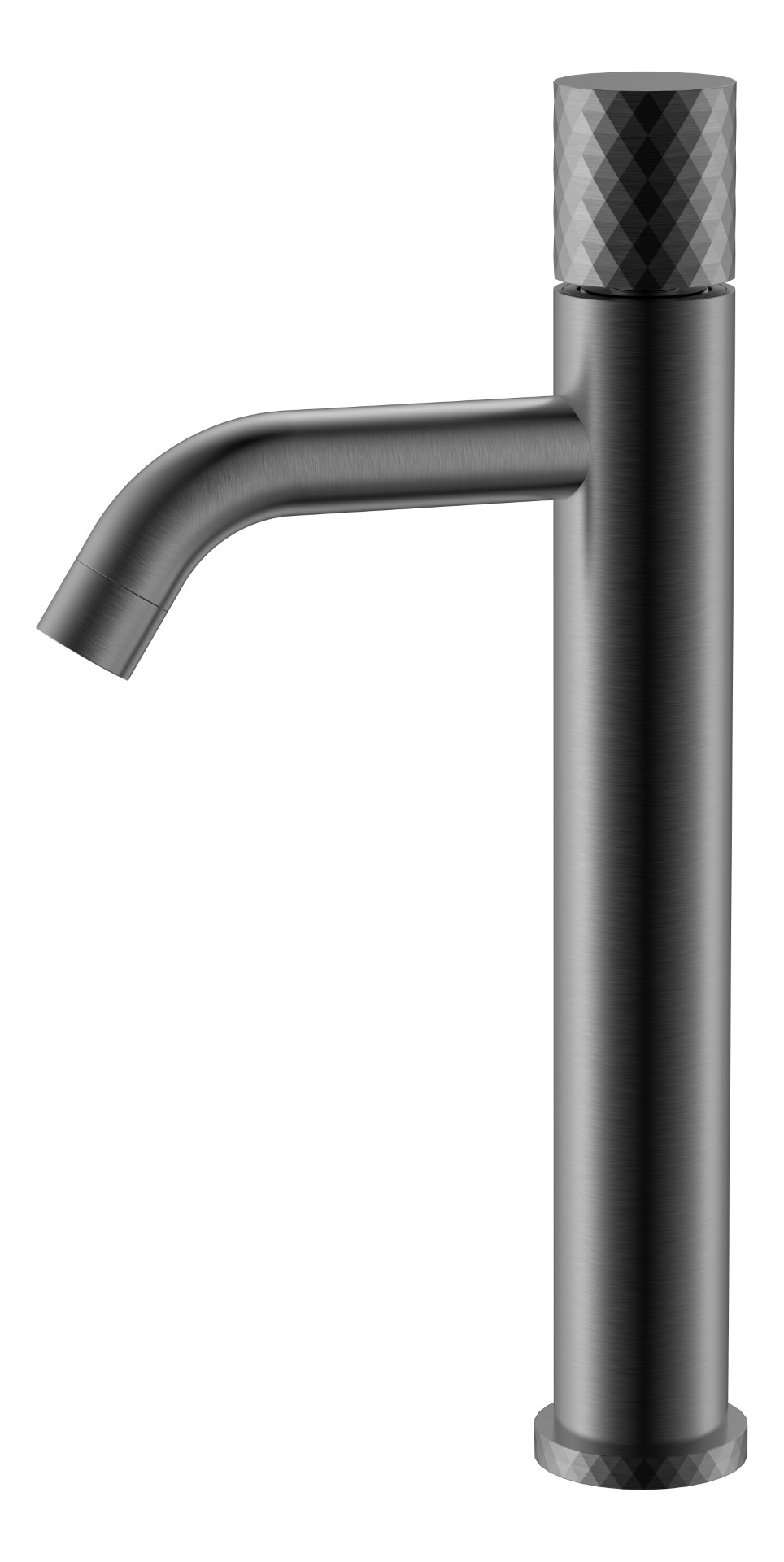 Смеситель Boheme STICK для умыв. выс. Gun Metal высокий с ручкой DIAMOND 122-GM