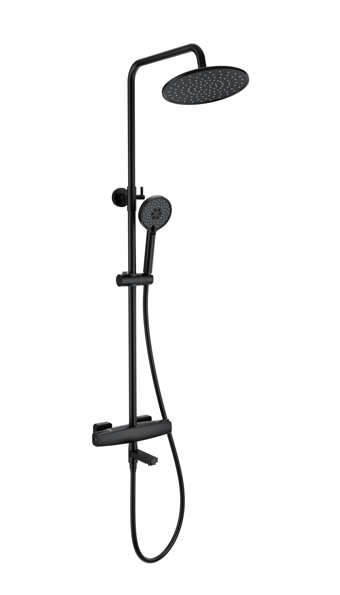 Душевая система с термостатом WONZON & WOGHAND NEO, Черный матовый WW-B3035-A3-MB
