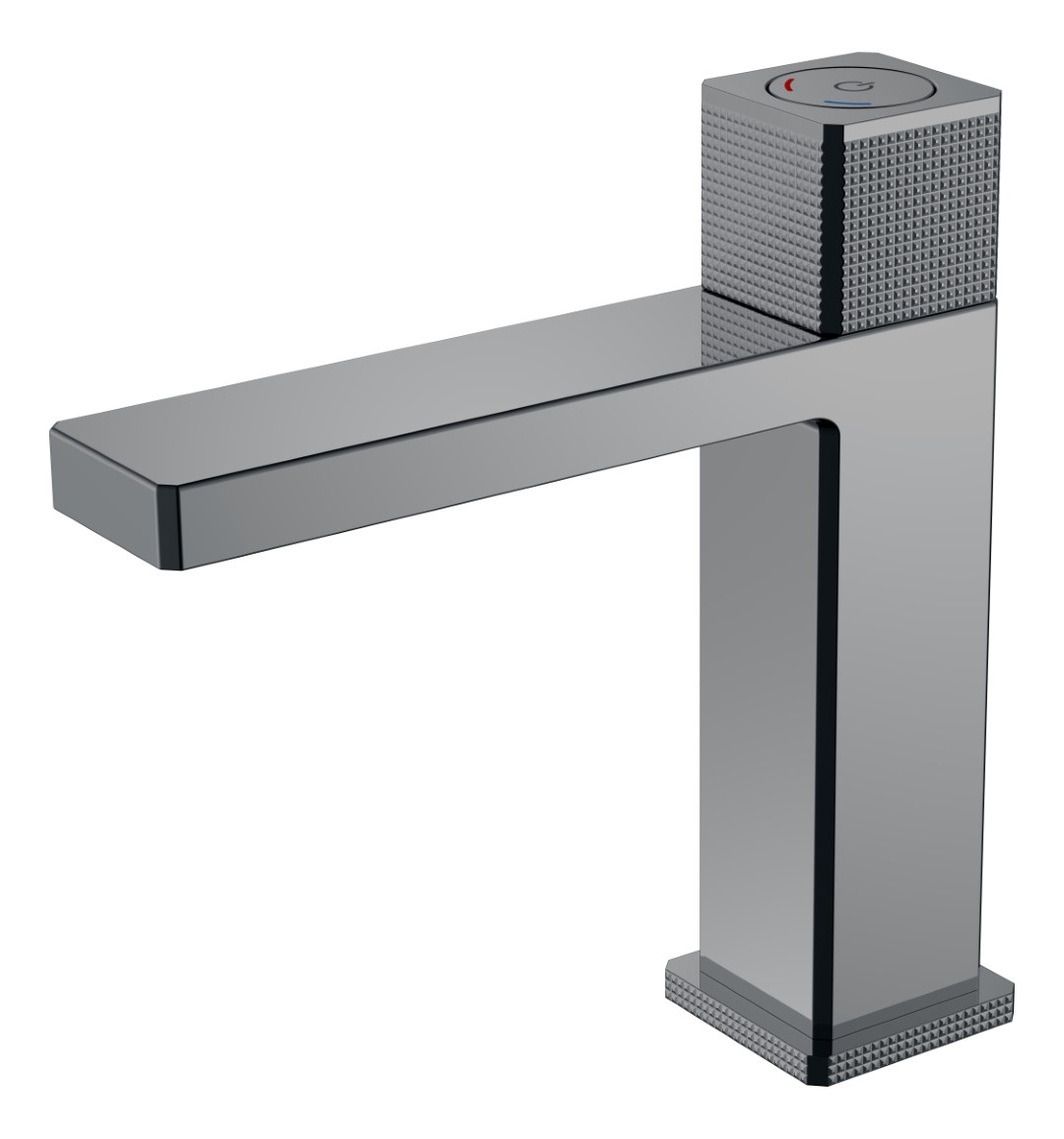 Смеситель автоматический для раковины Boheme QUAD Shine Gun Metal 159-SGM