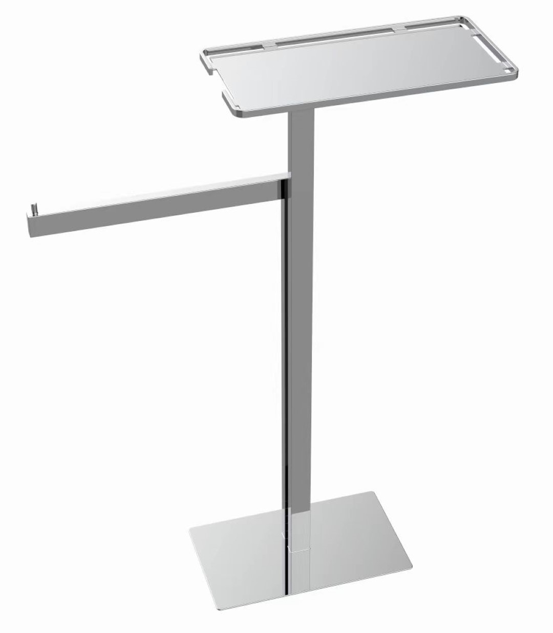 Стойка напольная с полкой и полотенцедержателем Boheme CHROME 10952-CR