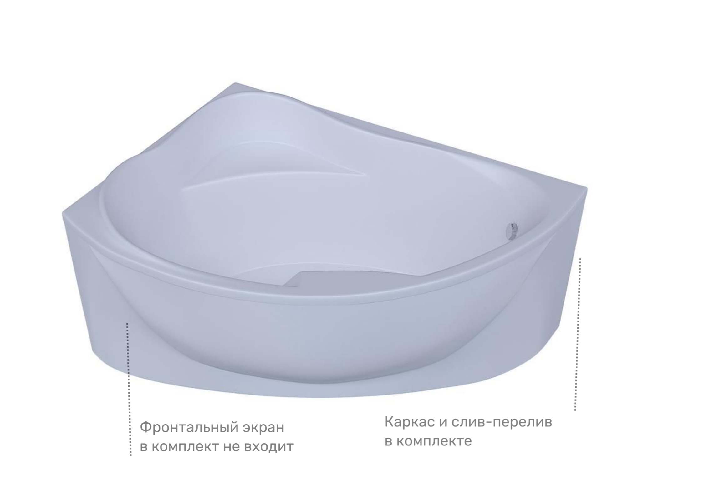 Акриловая ванна Aquatek Альтаир 160х110 ALT160-0000067 левая