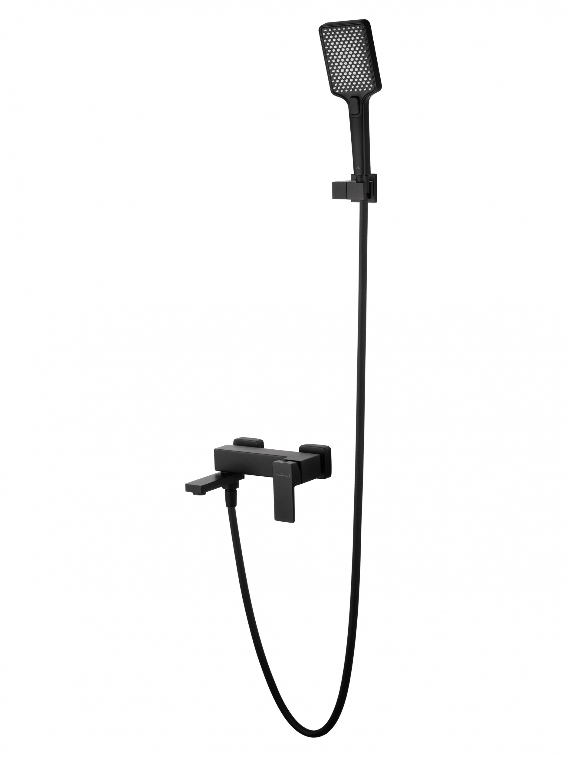 Смеситель для ванны с душем WONZON & WOGHAND CUBE 2.0, Черный матовый WW-88037068-MB