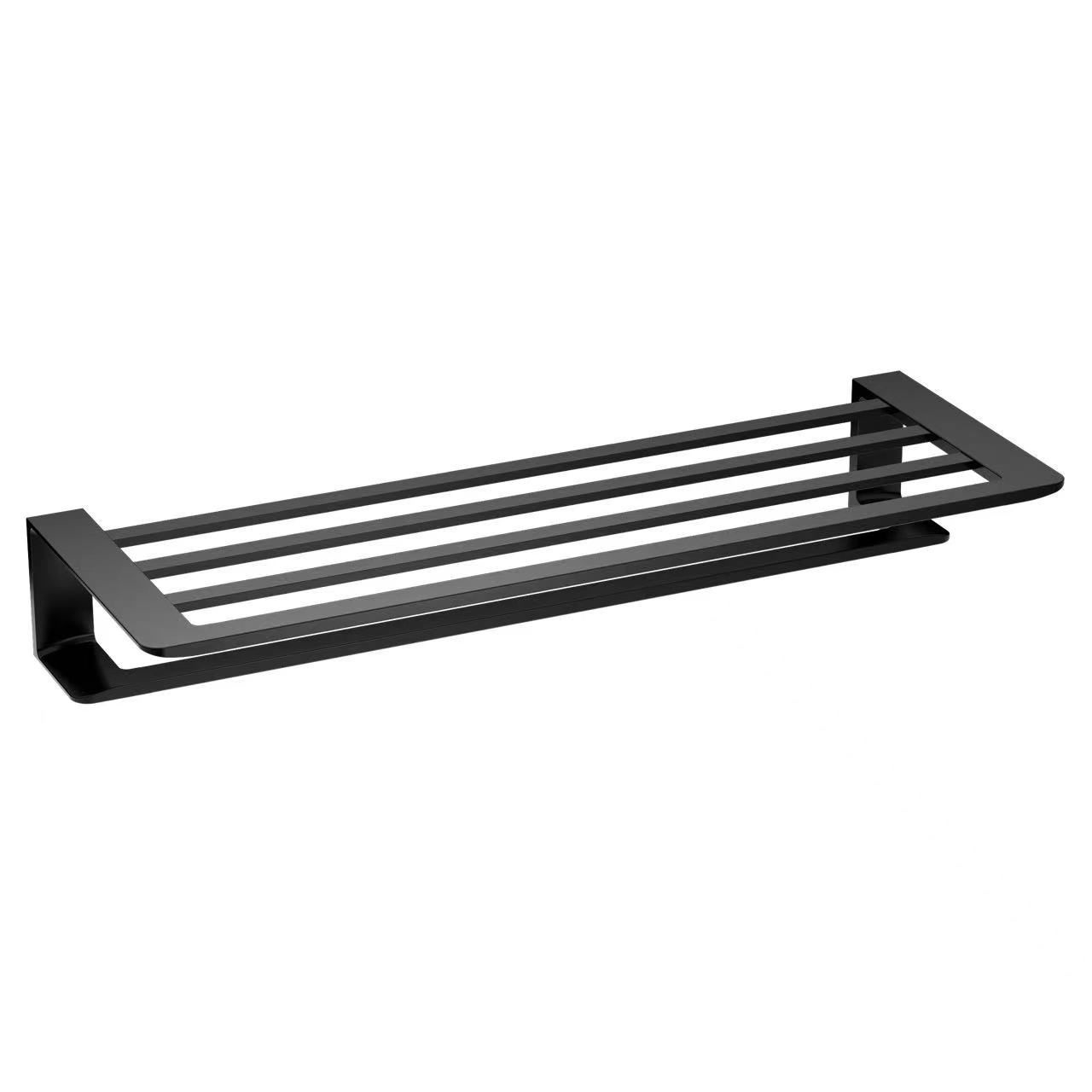 Полотенцедержатель с полкой WONZON & WOGHAND, Черный матовый WW-V2901-MB
