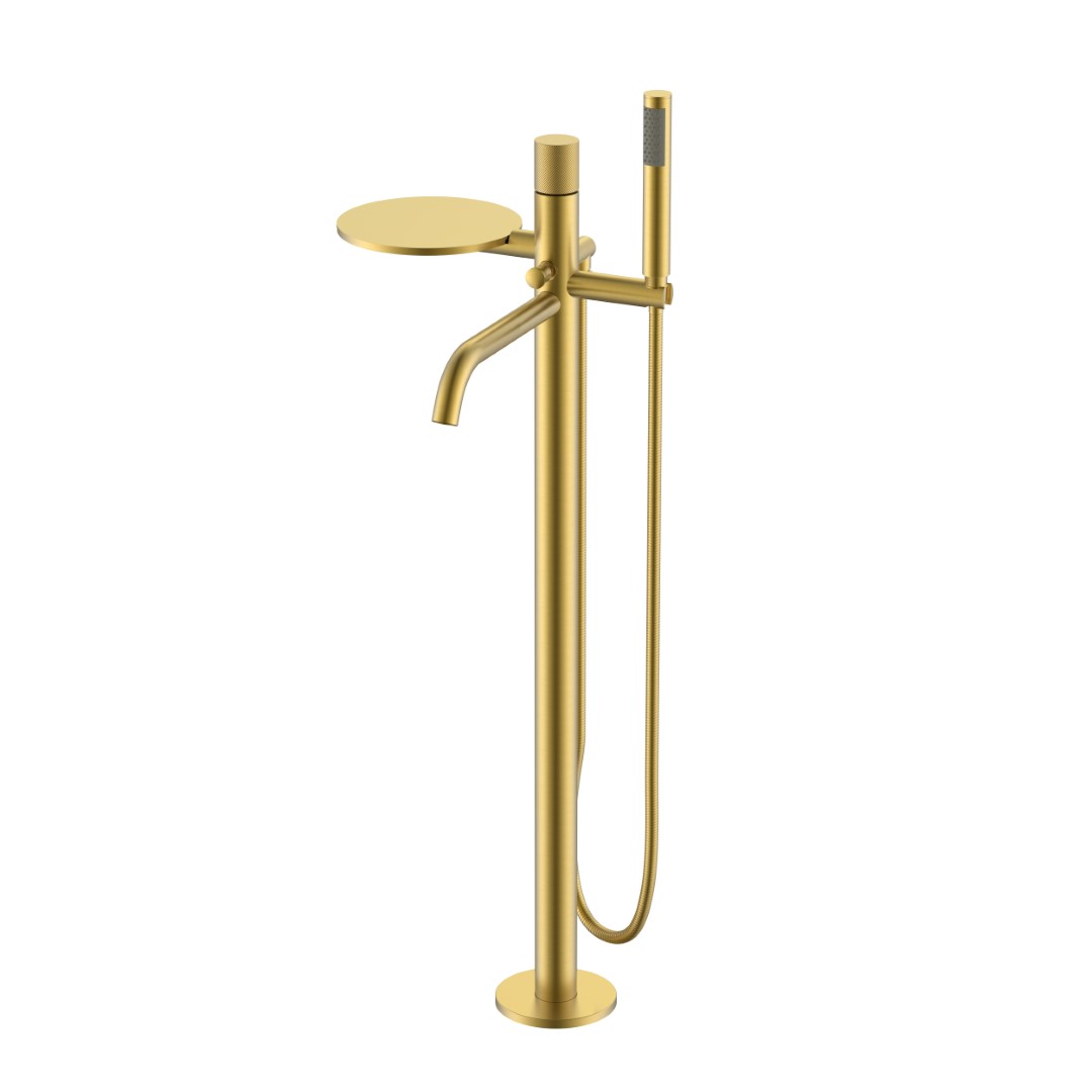 Смеситель Boheme STICK напольный Matt Gold SPIRALE 129-MG.4
