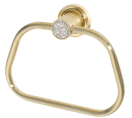 Полотенцедержатель кольцо Boheme ROYALE CRISTAL GOLD 10925-G