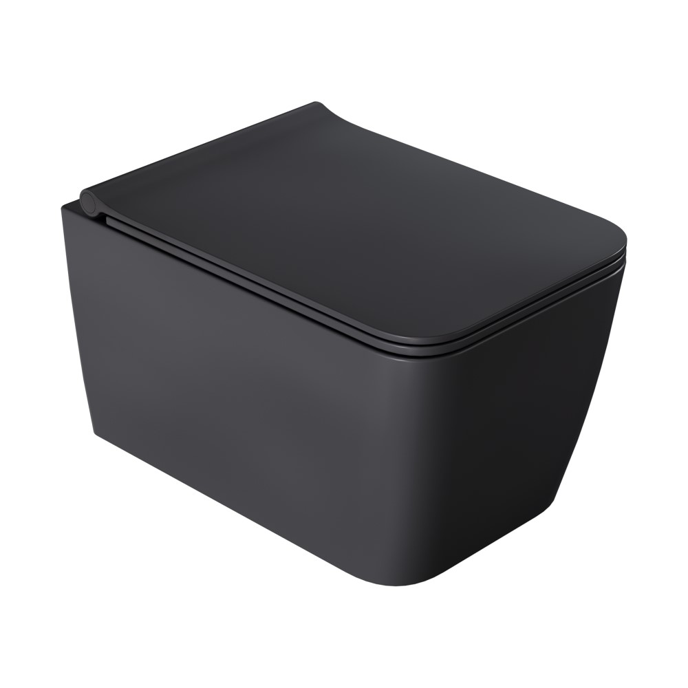Boheme Zen подвесной унитаз с крышкой ANTHRACITE 967-SET-A