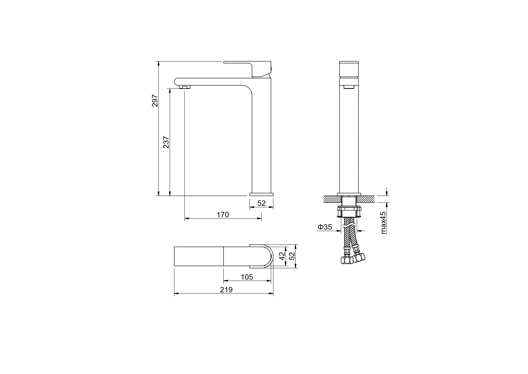 Смеситель Aquatek Лира AQ1404CR для раковины