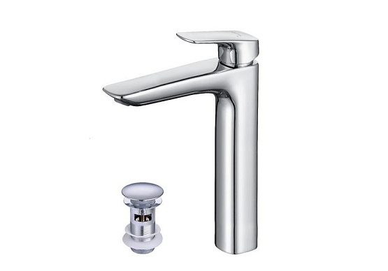 Смеситель Aquatek Вега 227 AQ1005CR для раковины с донным клапаном