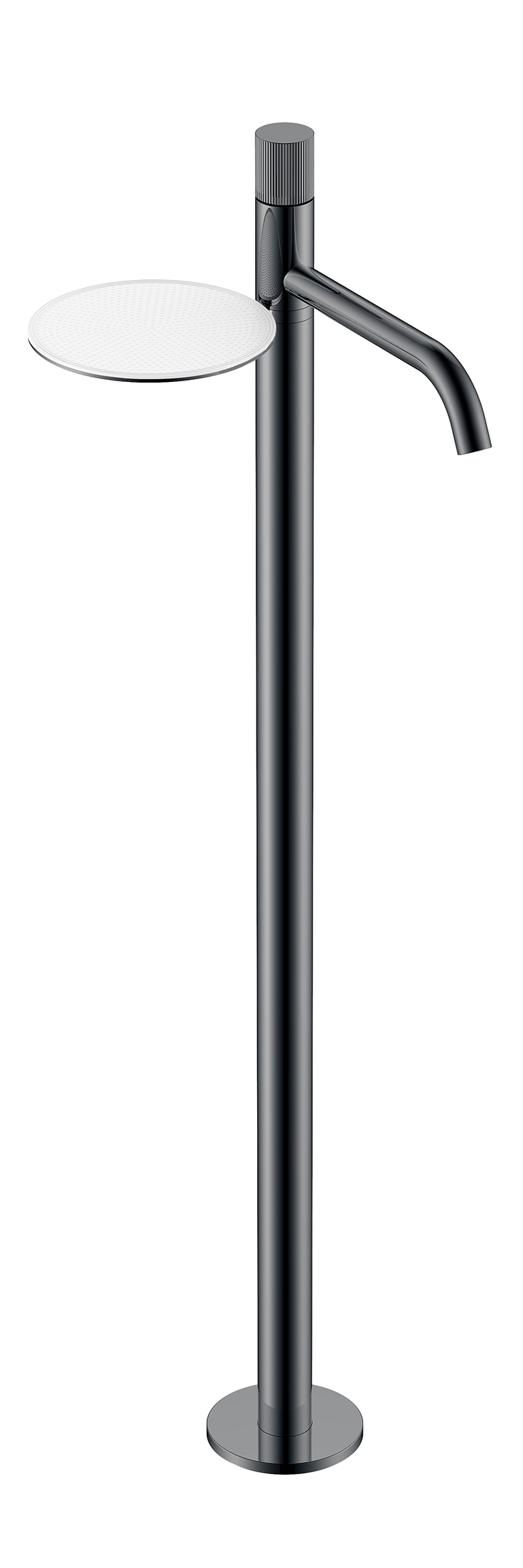 Смеситель Boheme STICK напольный для умыв. SHINE GUN METAL LINEA 120-SGM.3