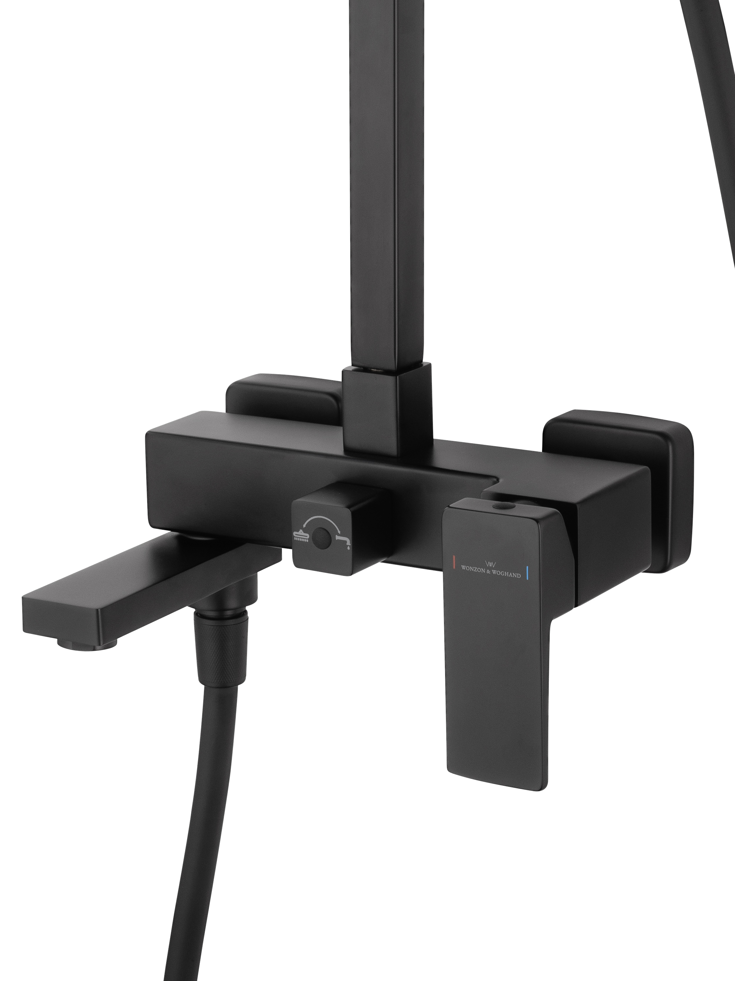 Душевая система WONZON & WOGHAND CUBE 2.0, Черный матовый WW-88047068-MB