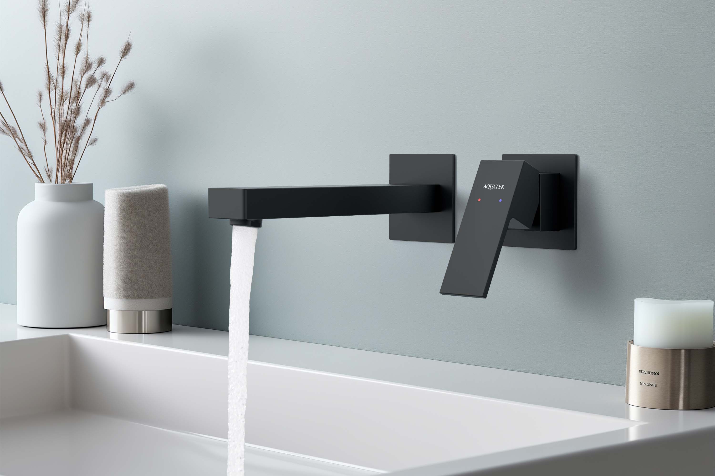 Смеситель Aquatek Либра AQ1613MB для раковины настенный