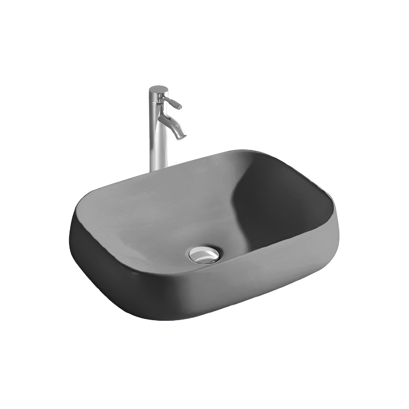 Раковина накладная Aquatek AQ5526-MG серый матовый