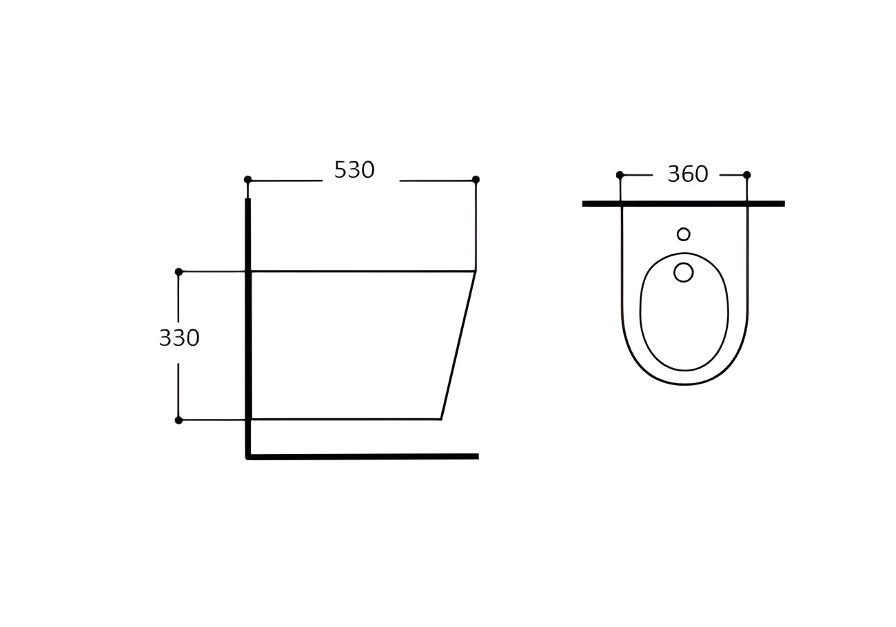 Подвесное биде Aquatek Вега AQ1057-MG серый матовый