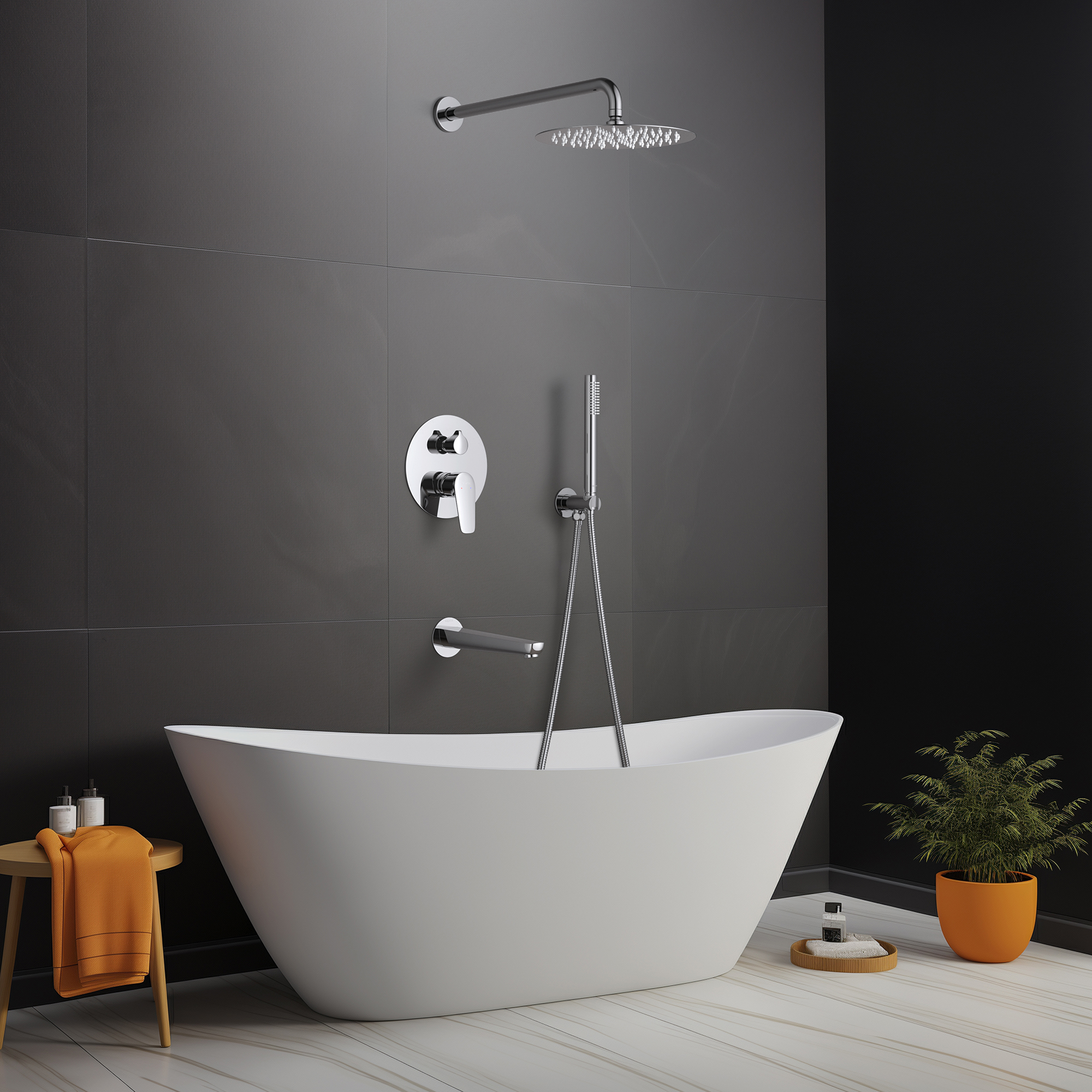 Set 4 в 1 душевой комплект Aquatek Бетта AQ1173CR