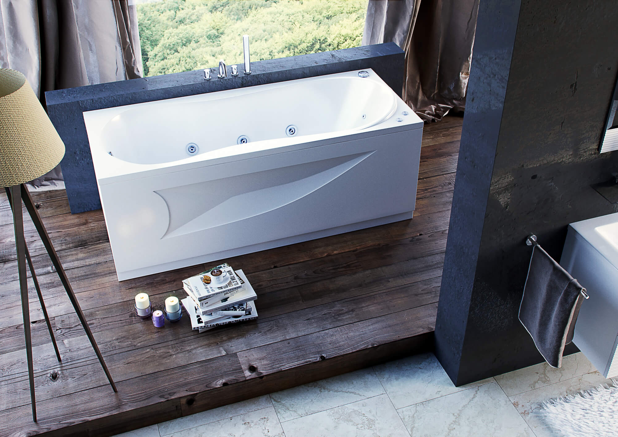 Акриловая ванна Aquatek Афродита 150 AFR150-0000026 150х70 см, слив слева, с фронтальным экраном