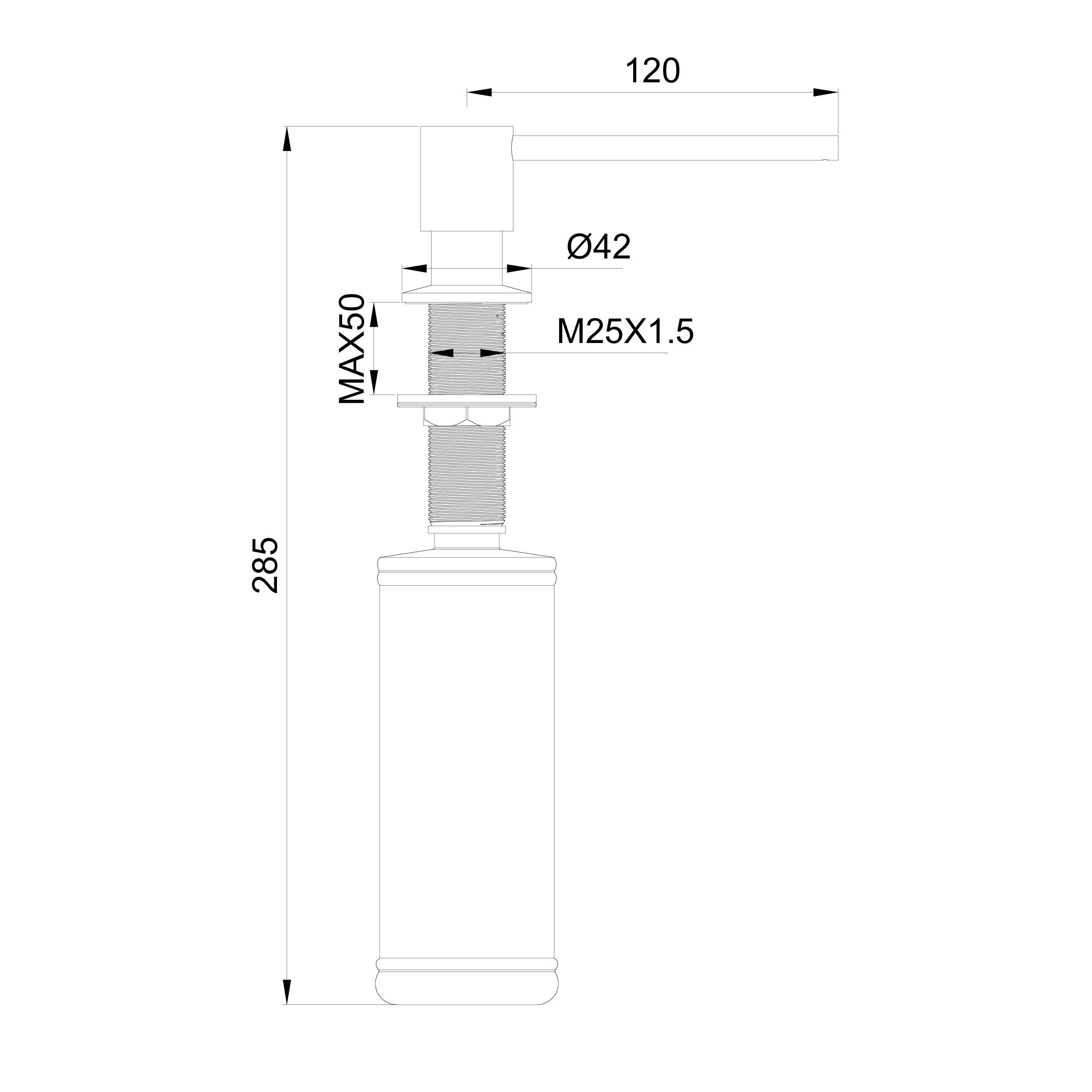 Дозатор мыла WONZON & WOGHAND, Брашированное золото WW-88SD02-BG