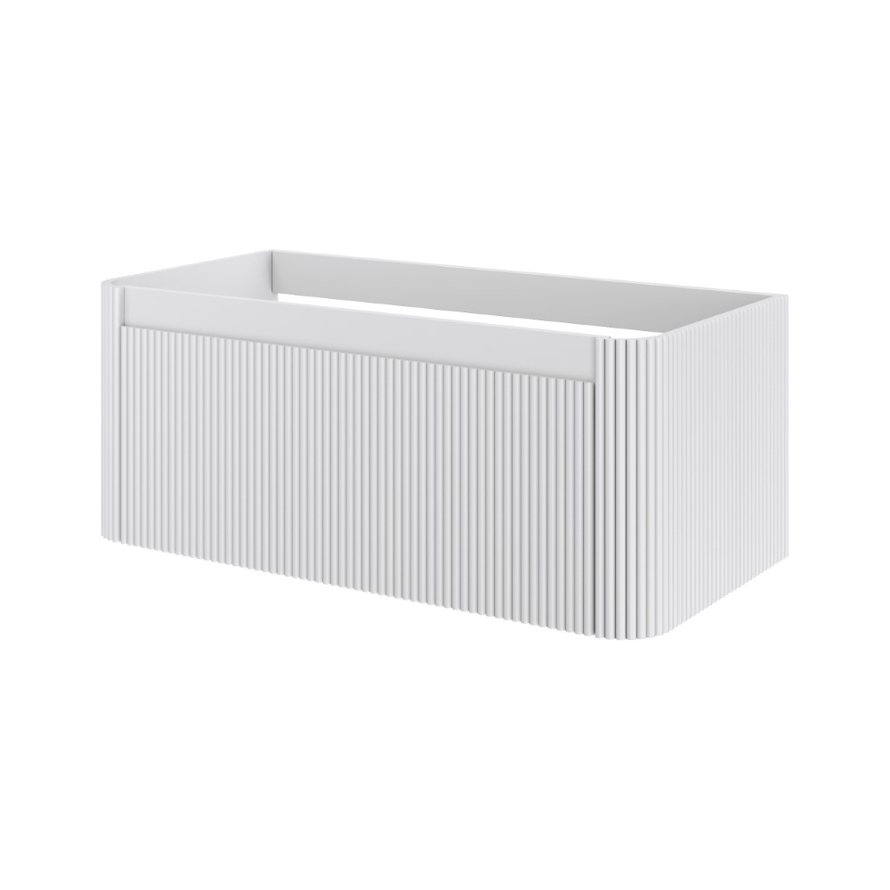 Тумба без раковины Armadi Art VOI рифл. 100см MATT WHITE 782-100-R-MW