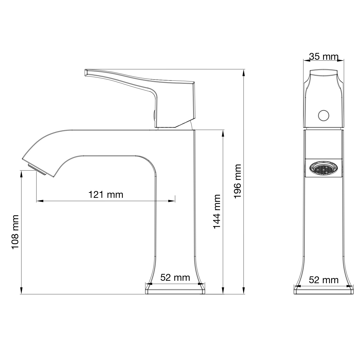 Смеситель для раковины WONZON & WOGHAND FLEX, Брашированный никель WW-88018072-BN