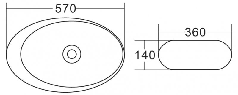 Раковина накладная BelBagno BB1396