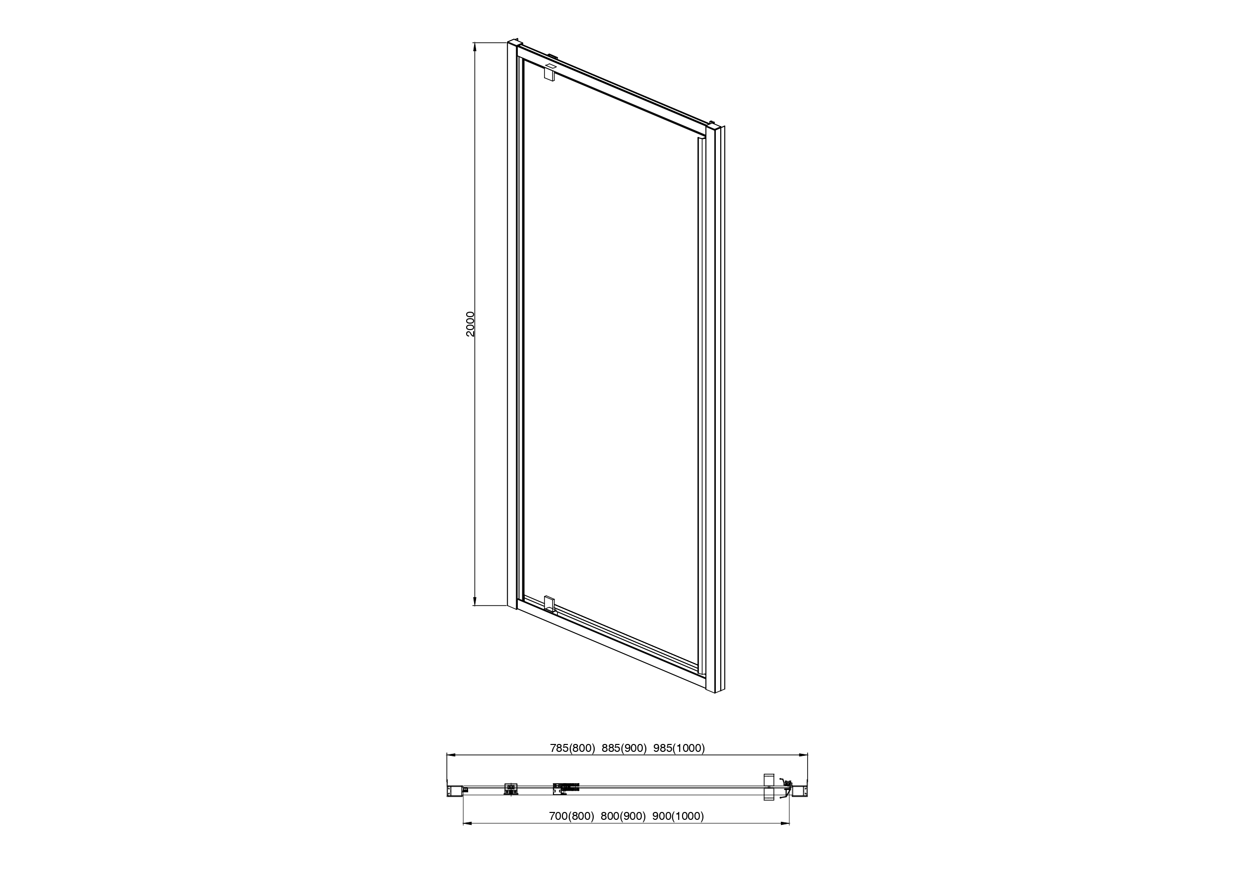 Душевая дверь Aquatek AQ ARI PI 09020CH 90х200 см