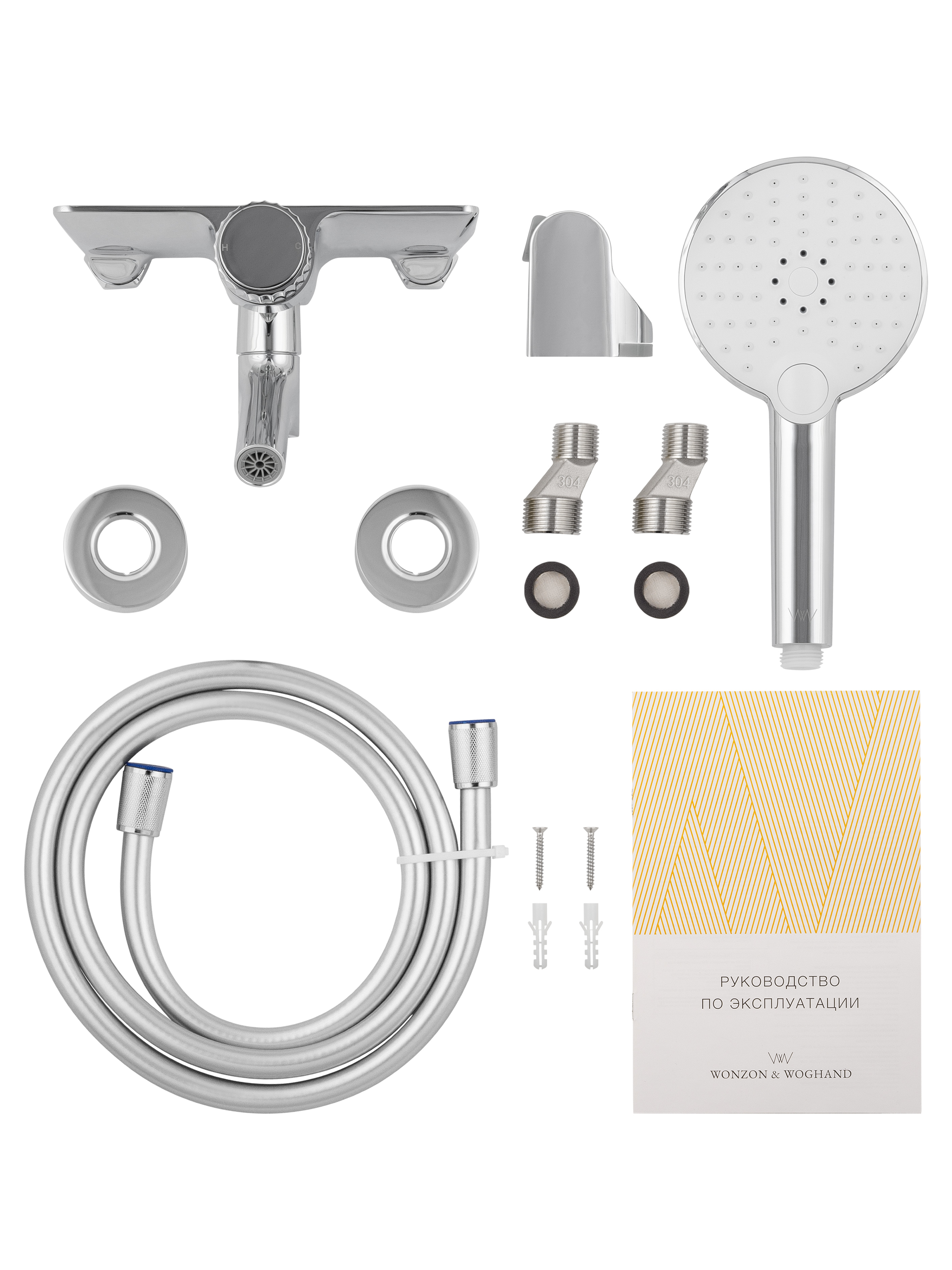 Смеситель для ванны с душем WONZON & WOGHAND CLICK, Хром WW-FE05L221-CR