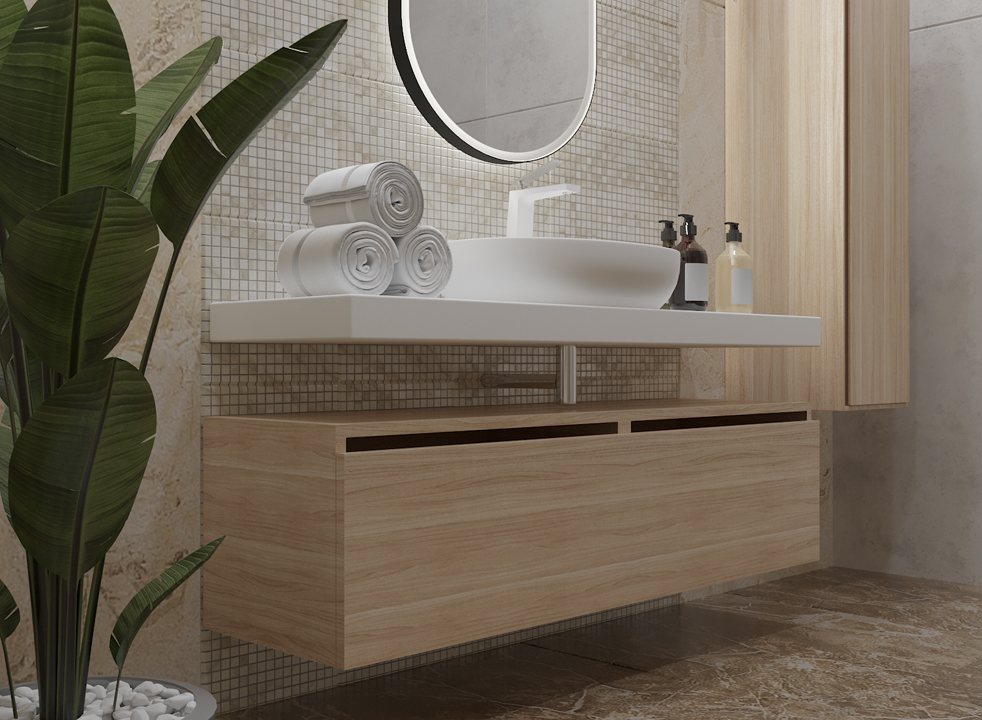 Ящик под столешницу 140см Armadi Art LIGHT OAK VALLESSI UNO-S 897-140-L