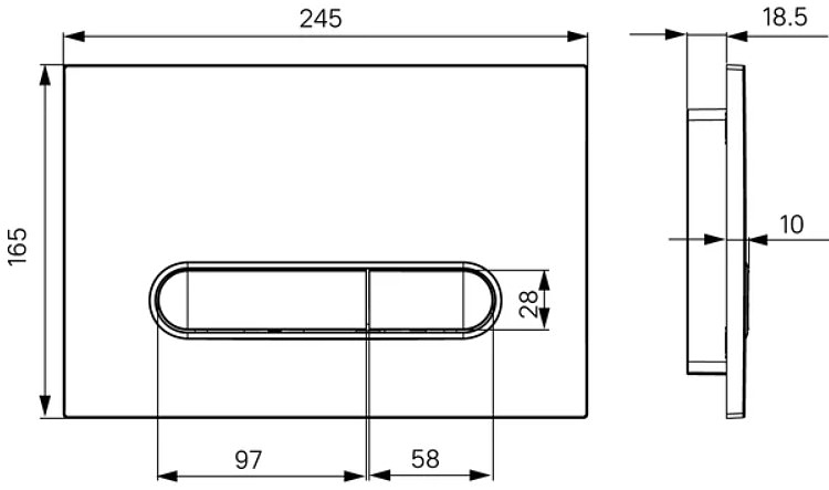 Кнопка смыва Iddis Unifix UNI01WCi77