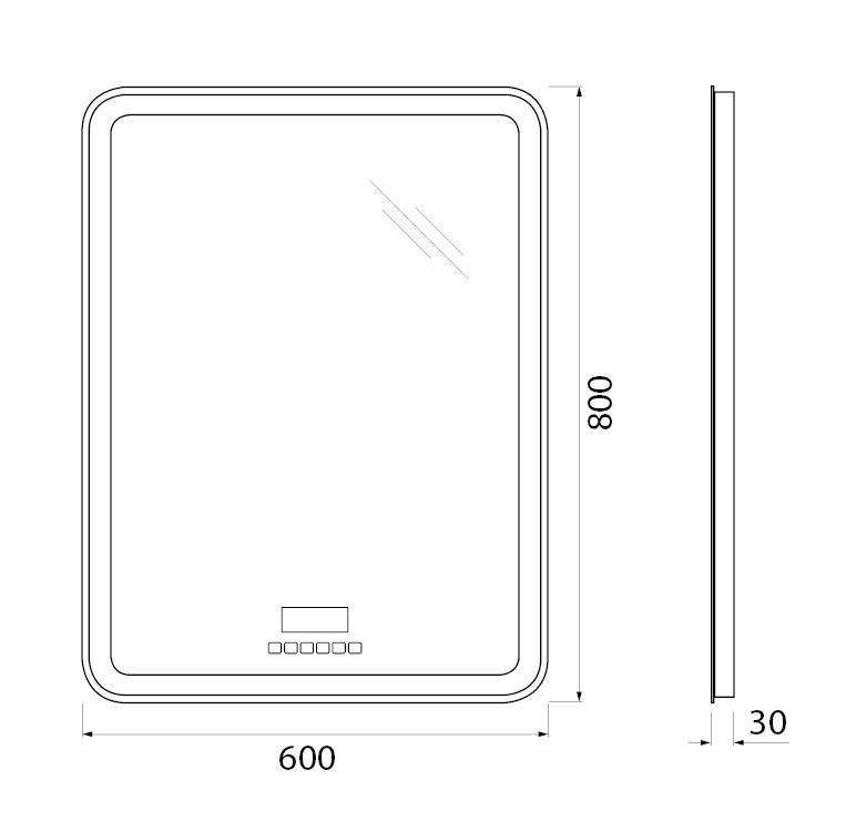 Зеркало BelBagno SPC-MAR 60х80 с радио
