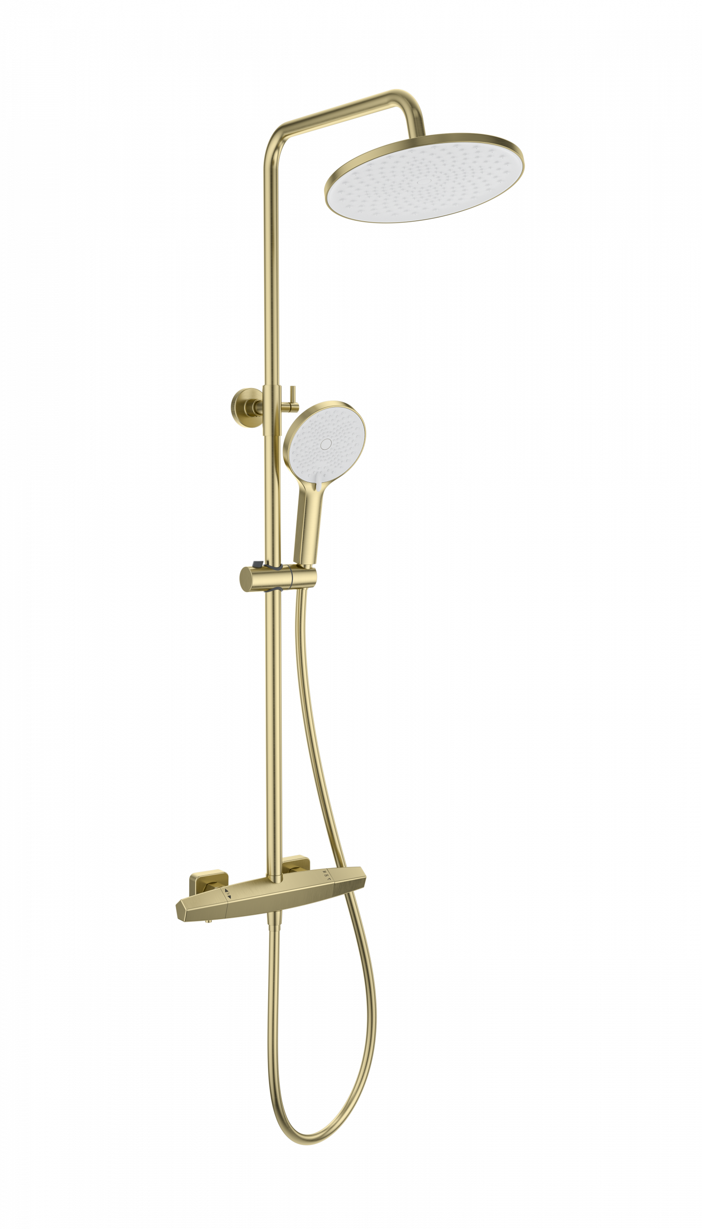 Душевая система с термостатом WONZON & WOGHAND NEO, Брашированное золото WW-B3045-A-BG