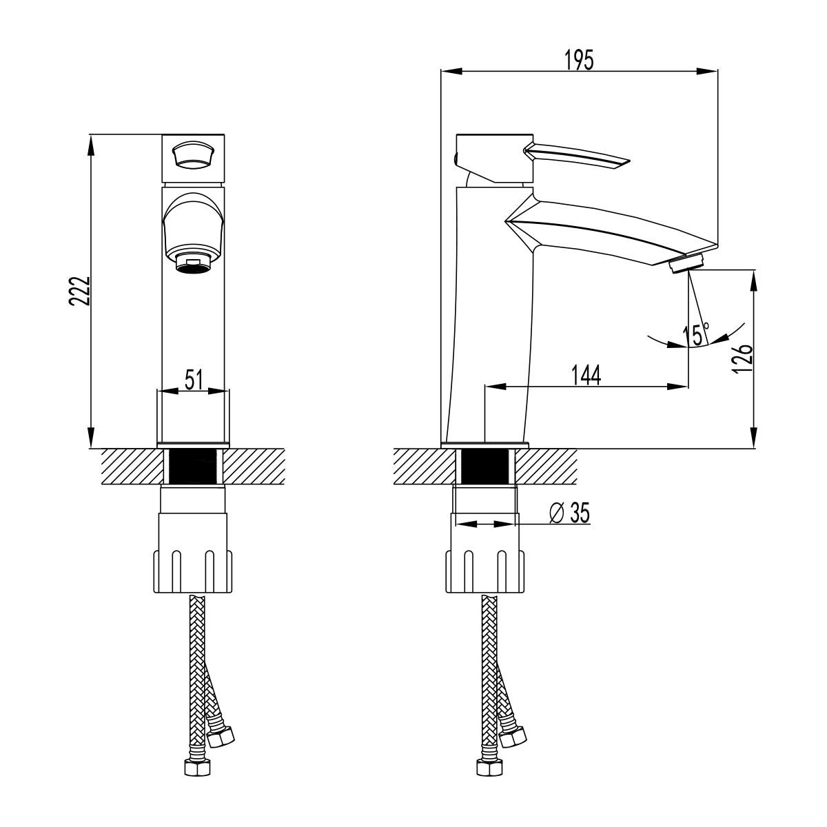 Смеситель Lemark Atlantiss LM3237C для раковины